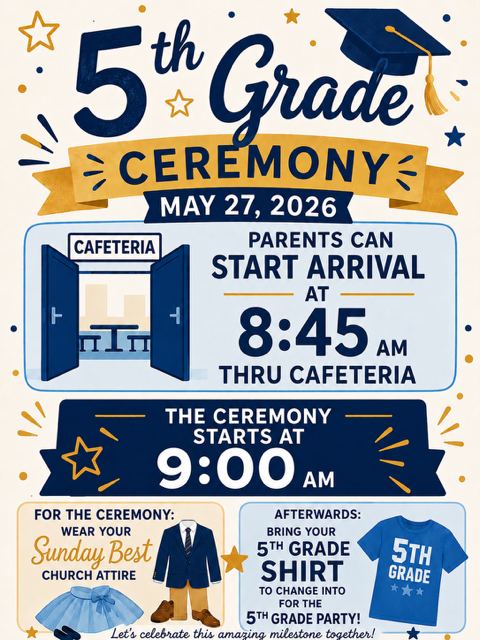 ATTENTION ALL 5TH GRADE PARENTS!!!