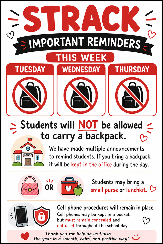 no backpacks