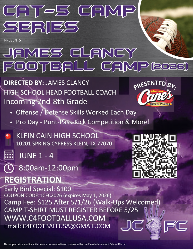 Klein Cain football camp information