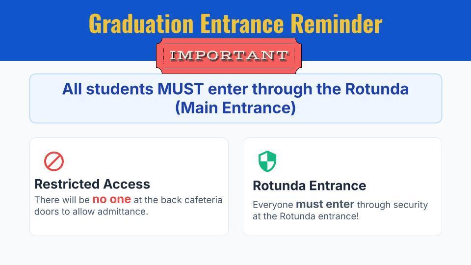 Graduation Entrance Reminder