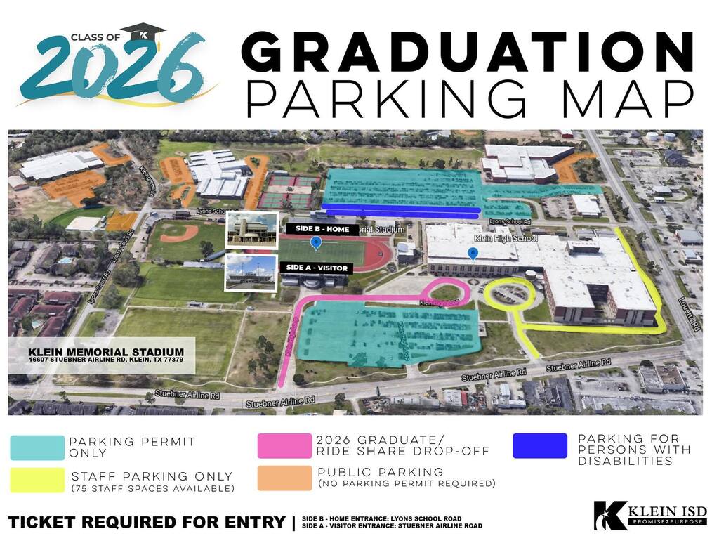 2026 Graduation Parking Map