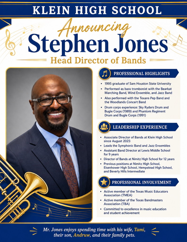 Head Band Director Stephen Jones Klein High Schoo