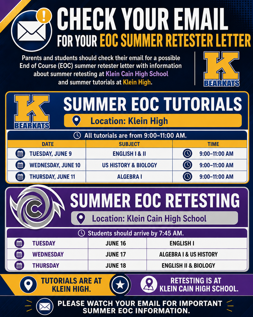 Summer EOC Retesting and Tutorials