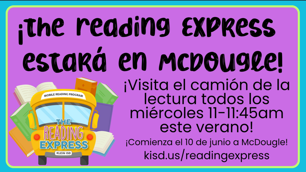 Reading Express mobile coming to McDougle June 10 flyer Spanish