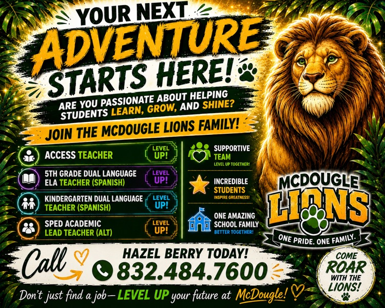 School flyer posting new job opportunities. 