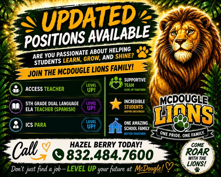 Updated positions available flyer