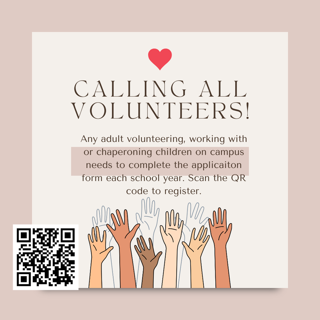 beige background with information about volunteer application