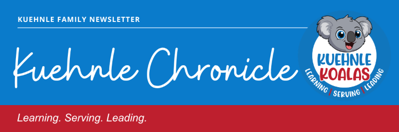 logo for kuehnle chronicle with koala