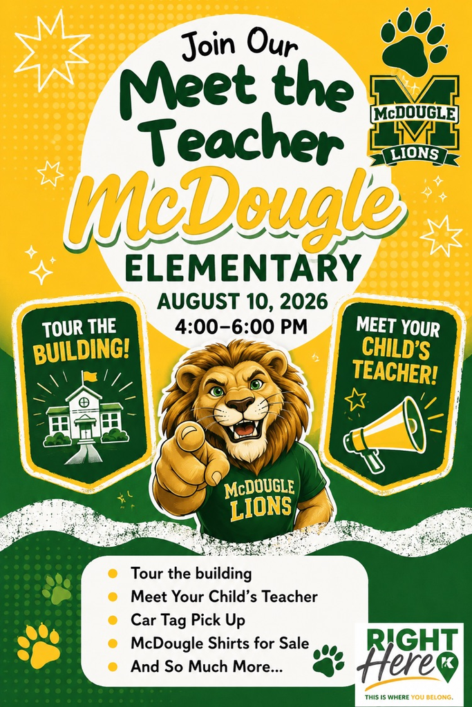 Flyer with meet the teacher details.