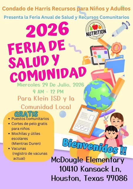 community health fair flyer in Spanish.