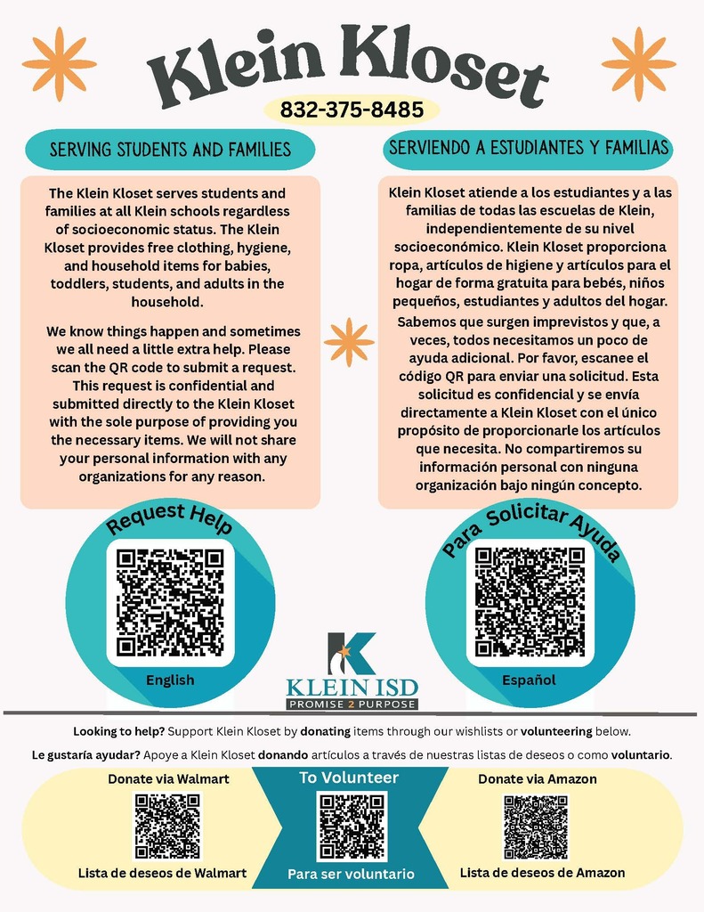 Flyer for Klein Kloset