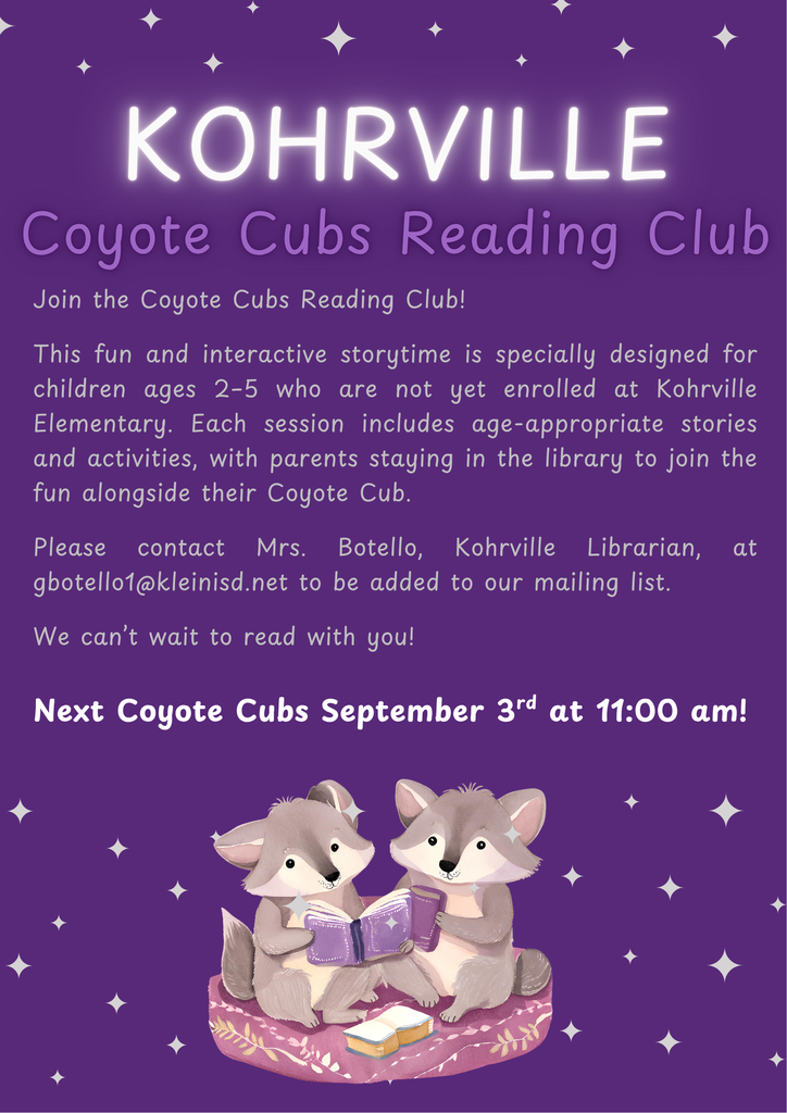 Coyote Cubs flyer