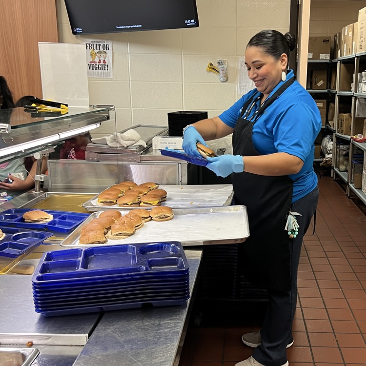 Admin serving Burgers 