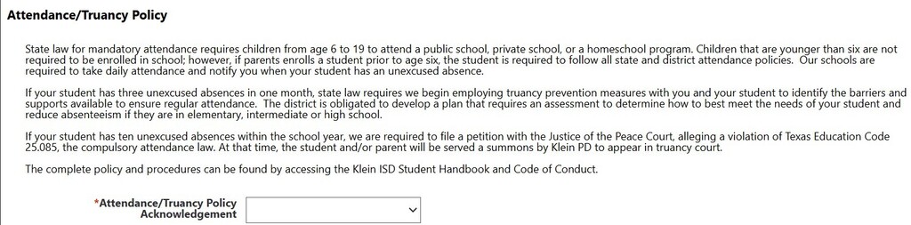 Attendance/Truancy Policy