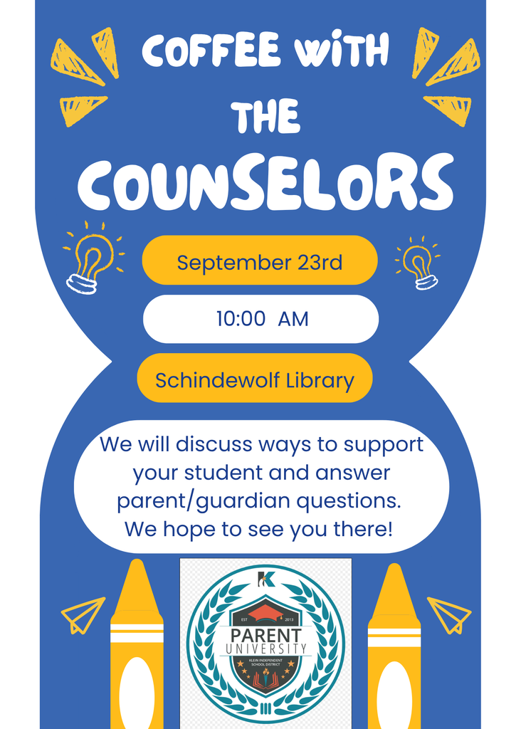 Coffee with the Counselors, Sept. 23 at 10 a.m., Schindewolf Library