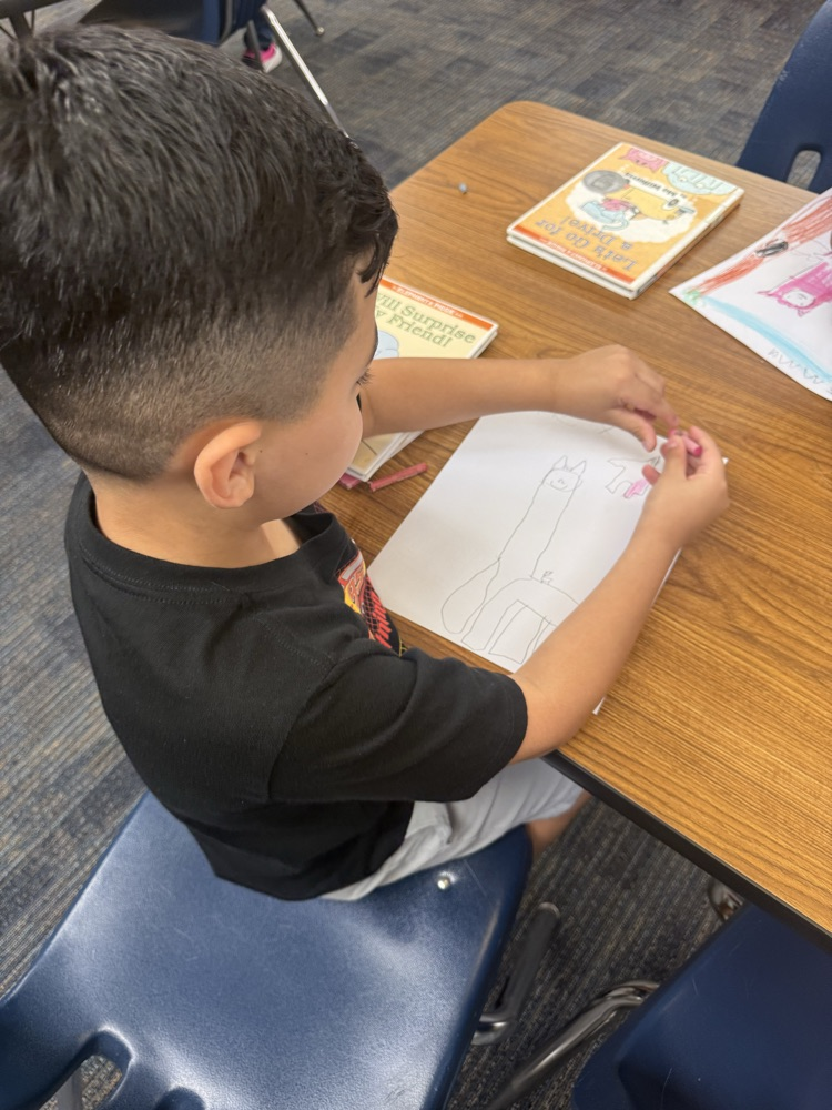 student drawing