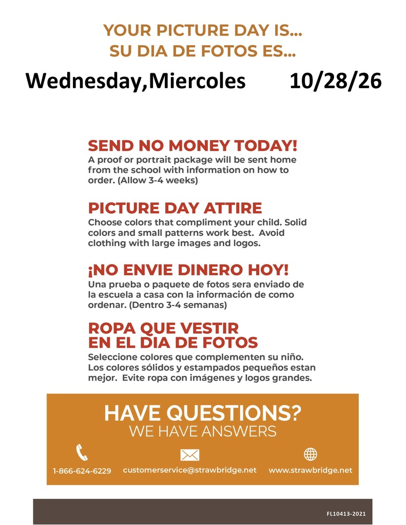 A flyer with a blue border displays information. It includes dates, attire recommendations, and a reminder about no cash payments.