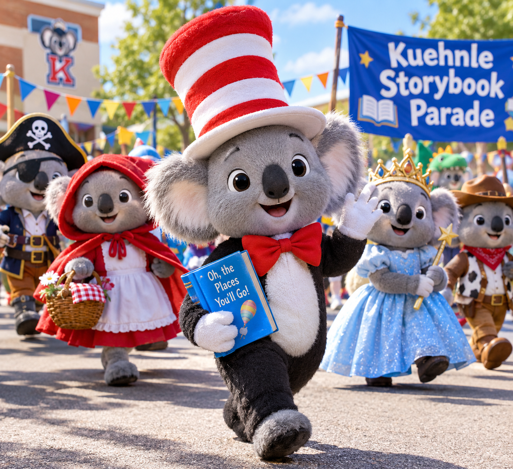 story book character parade with koalas