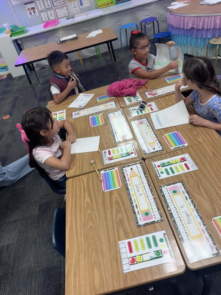 students reading