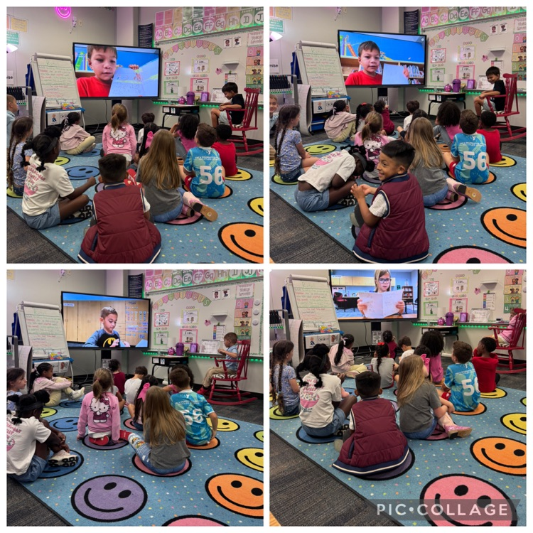 students reading