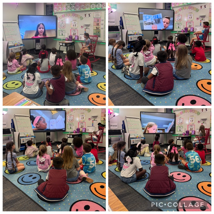 students reading