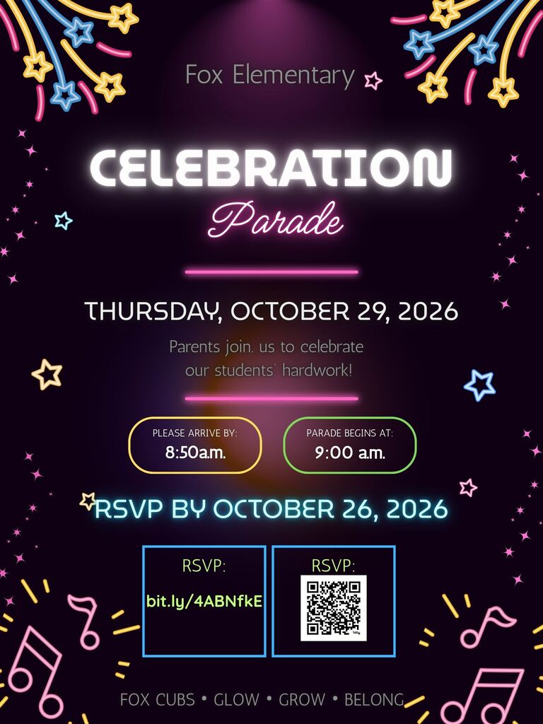Celebration Parade Flyer English