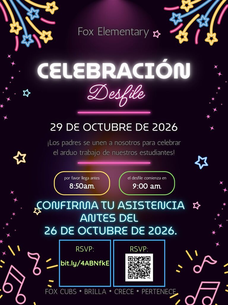 Celebration Parade Flyer Spanish