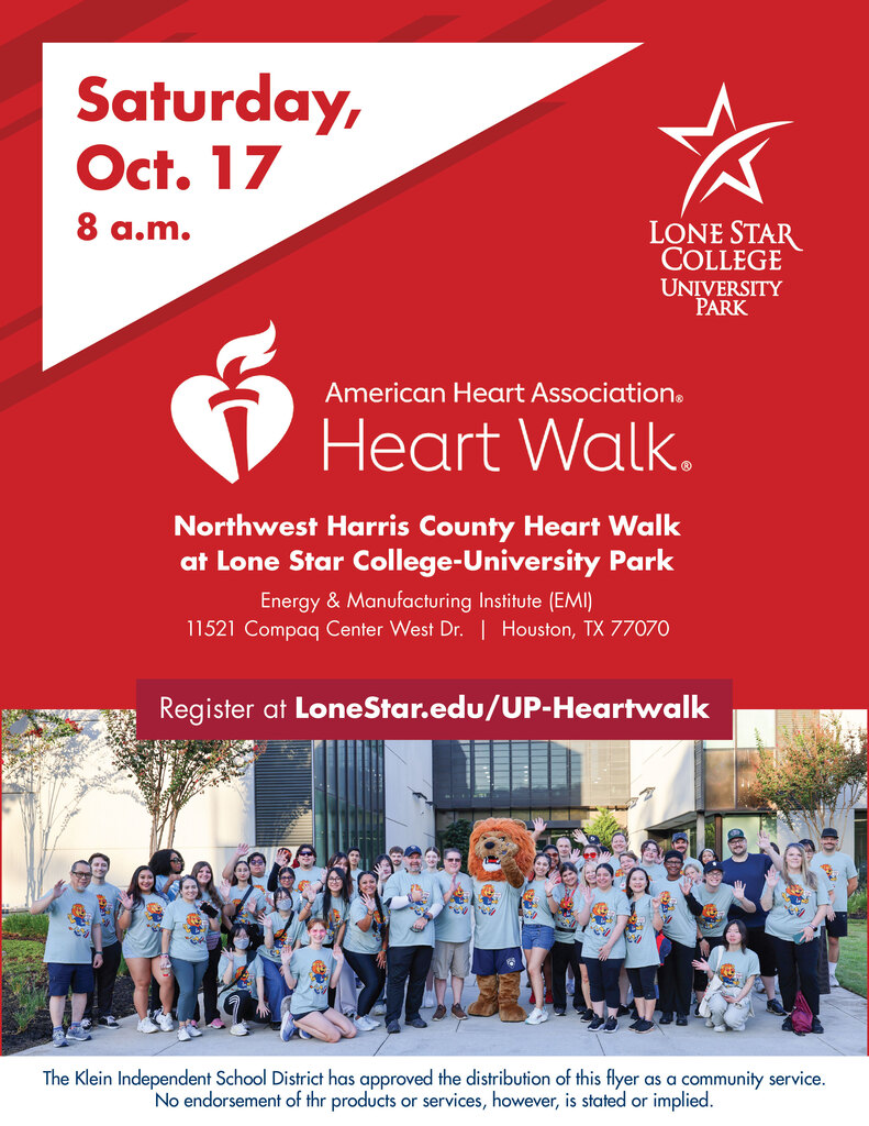 KISD Community Flyers: Heart Walk October 17, 2026 Sign up and support American Heart Association