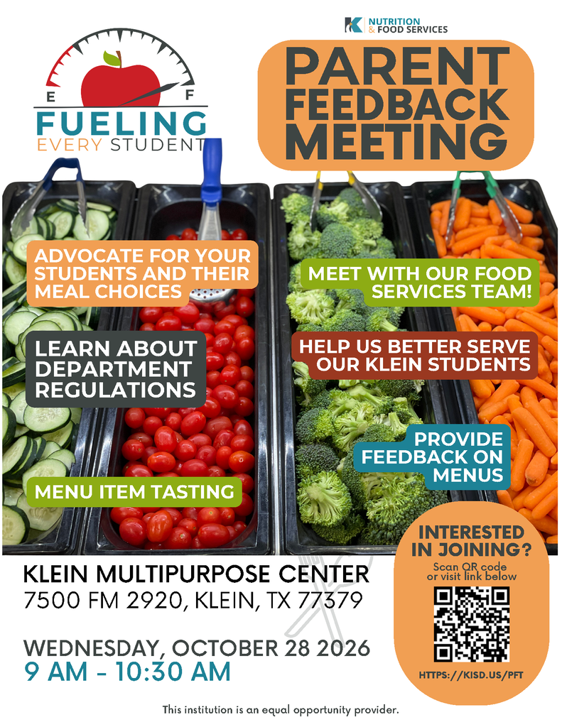 KISD Community Flyers - KISD Food Service Parent Feedback Meeting 