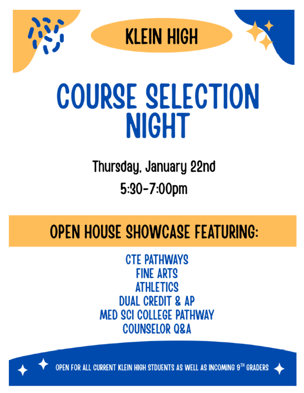 Klein High Course Selection Night