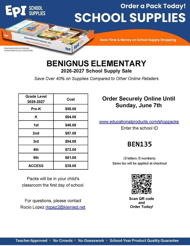 School supply price list