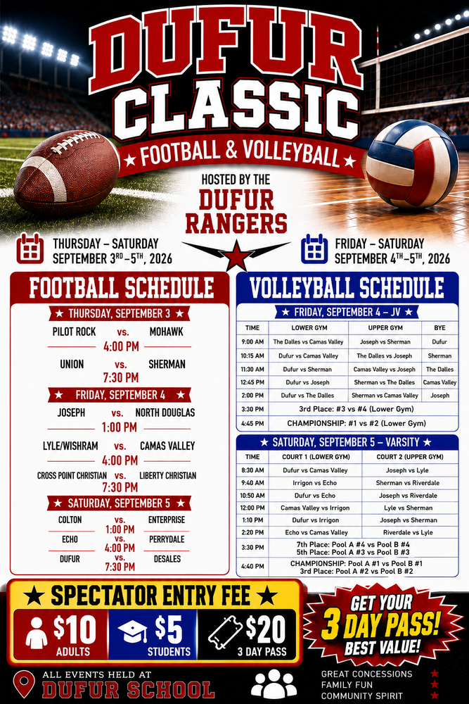Dufur Classic - Football and Volleyball
