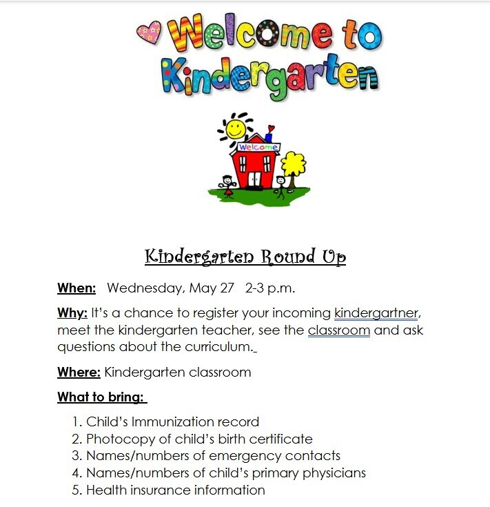Kindergarten Round-Up!
