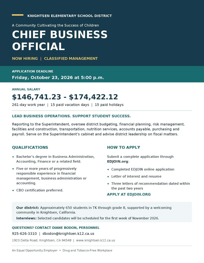 CBO Recruitment Flyer