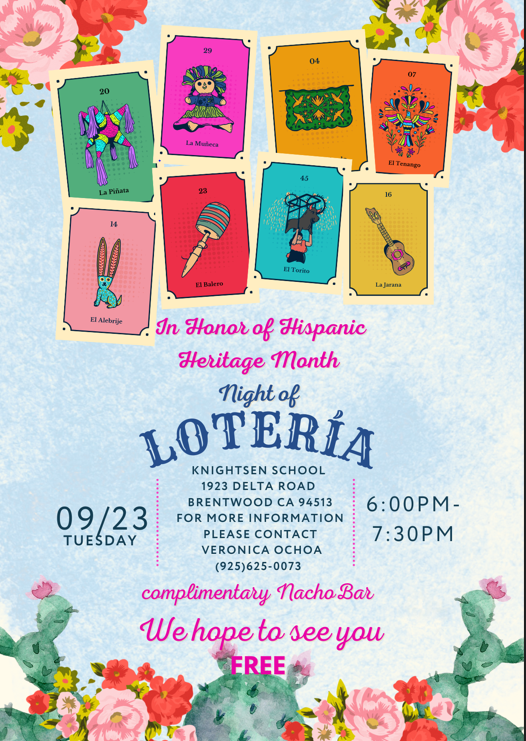 loteria night english 9-23