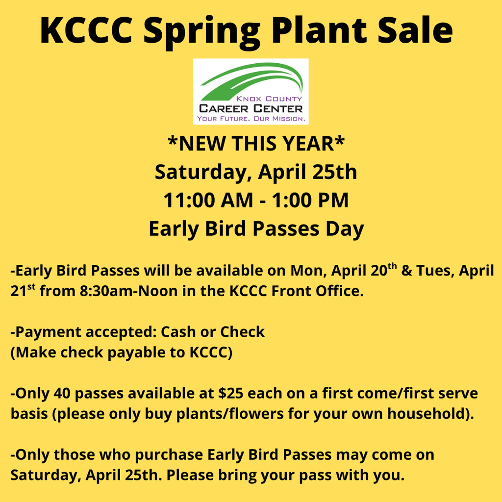 KCCC Plant Sale