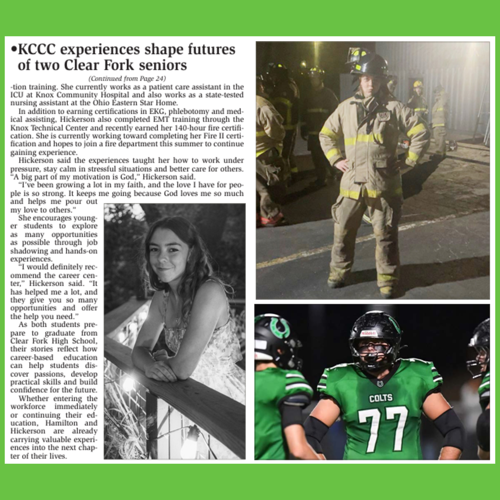 KCCC Experiences Shape Futures of Two Clear Fork Seniors