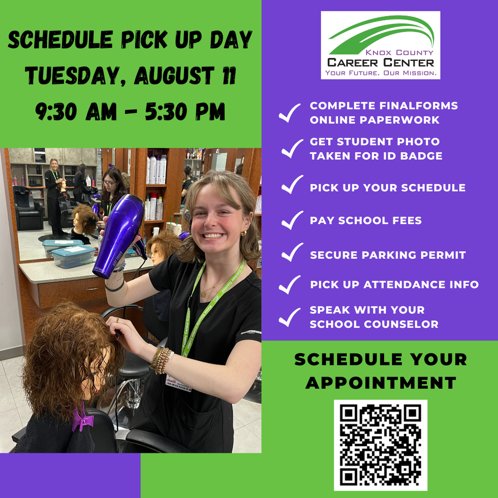 Schedule Pick Up Day Information - Tuesday, August 11 - 9:30am-5:30pm