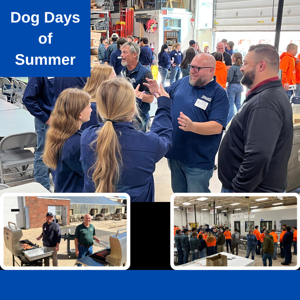 Dog Days of Summer event - Students spending time talking with contractors.