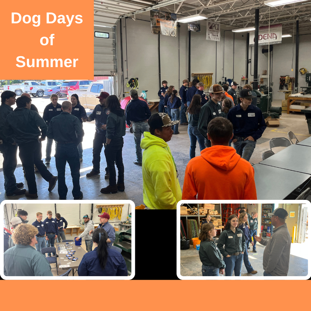 Dog Days of Summer event - Students spending time talking with contractors.