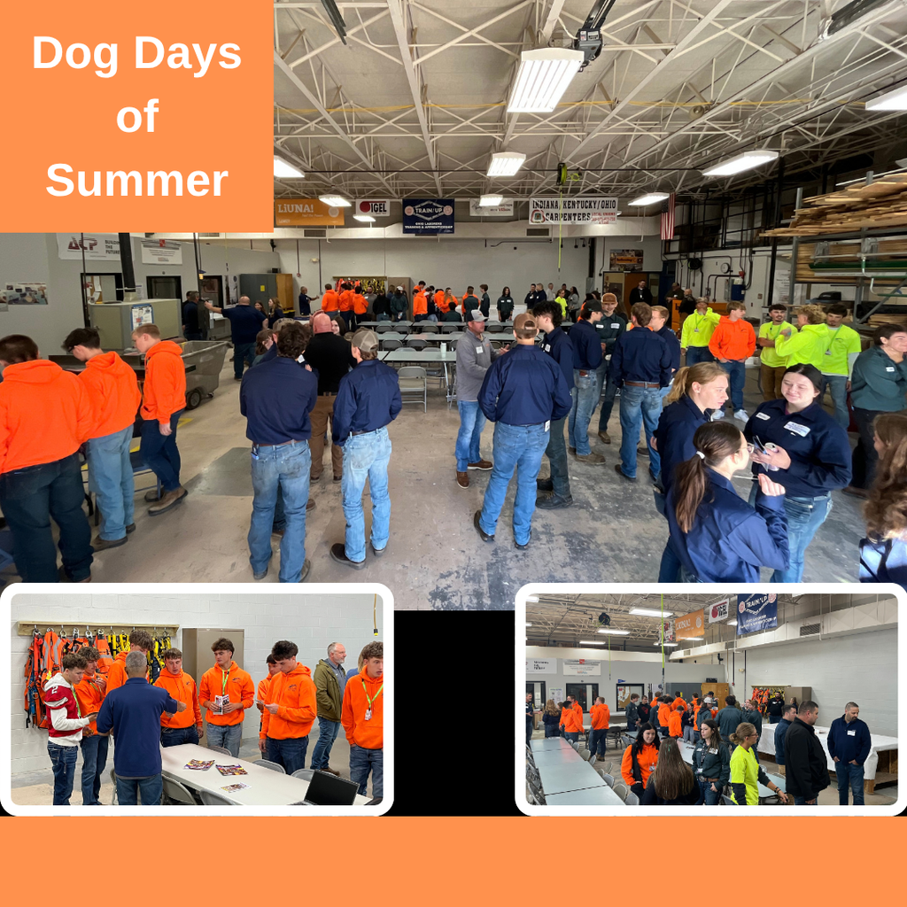 Dog Days of Summer event - Students spending time talking with contractors.