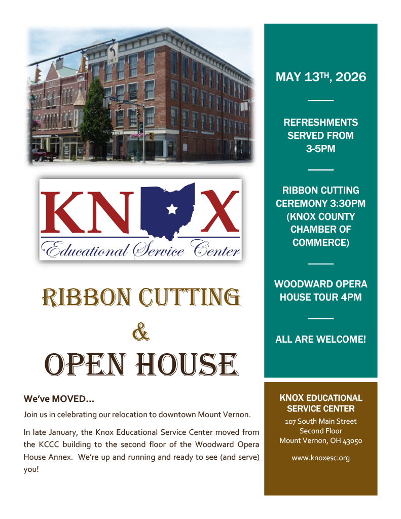 Knox ESC Ribbon Cutting & Open House May 13th, 2026 Flyer