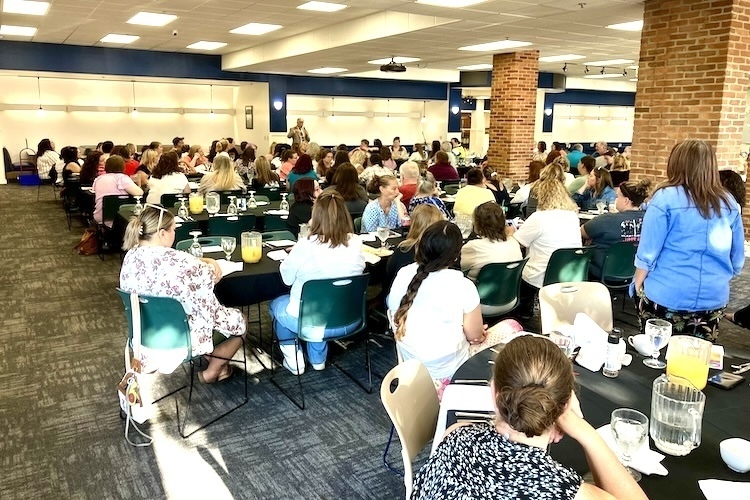 The turnout was huge for the Knox Educational Service Center’s annual school-year opening staff meeting and breakfast at Mount Vernon Nazarene University