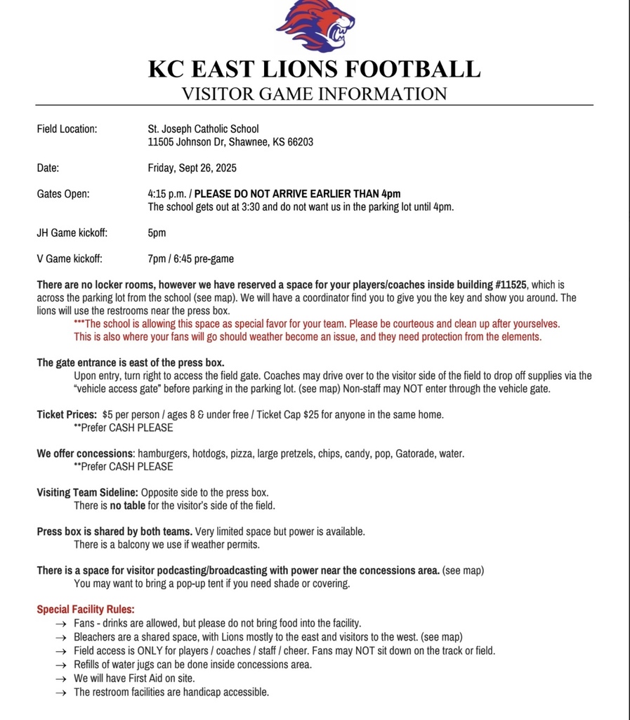KC Game Day Info