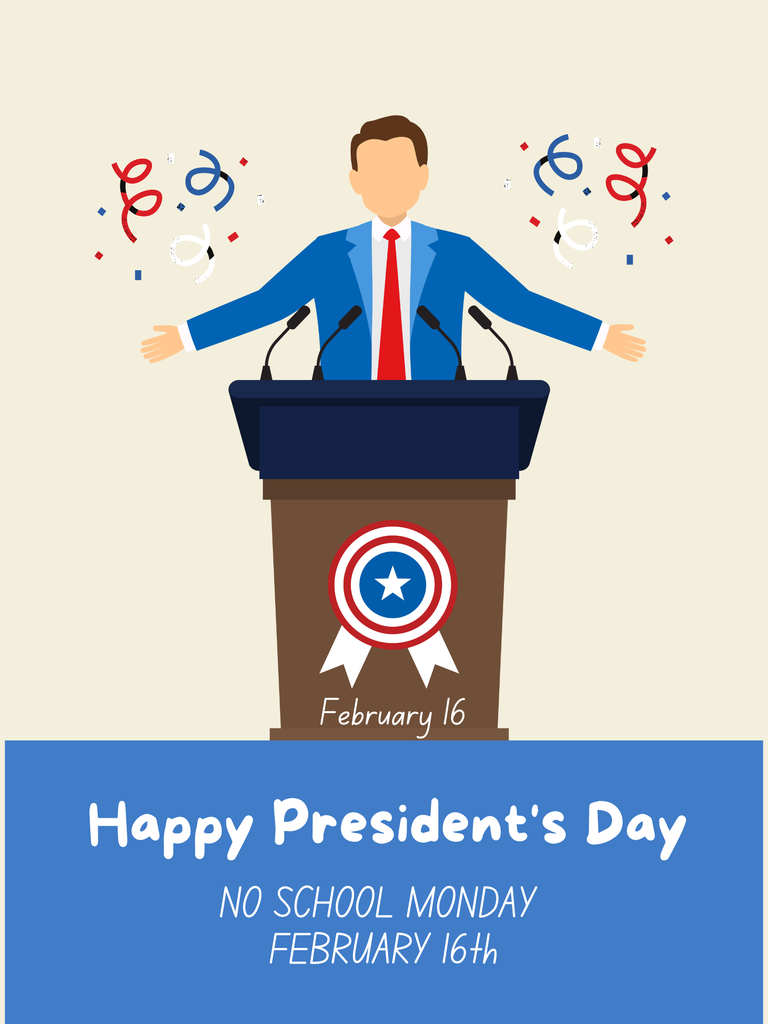 President's Illustration Happy Presidents Day Poster (1)
