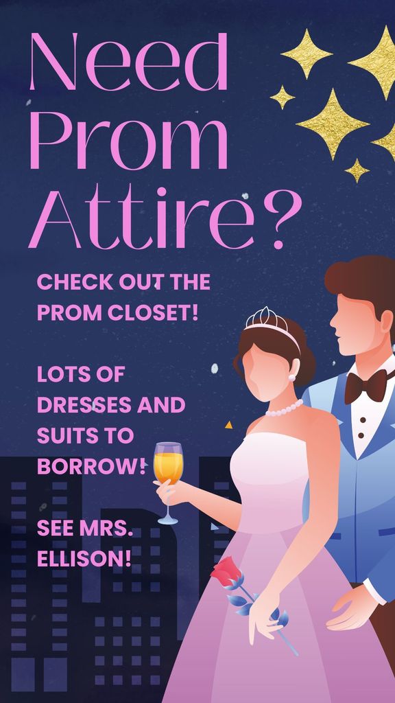 Pink and Blue Illustrated Prom Night Your Story