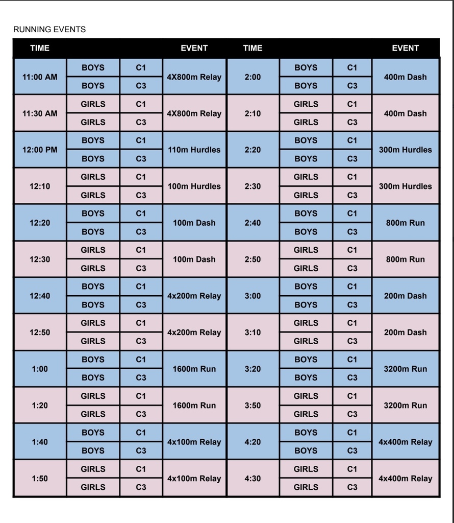 schedule