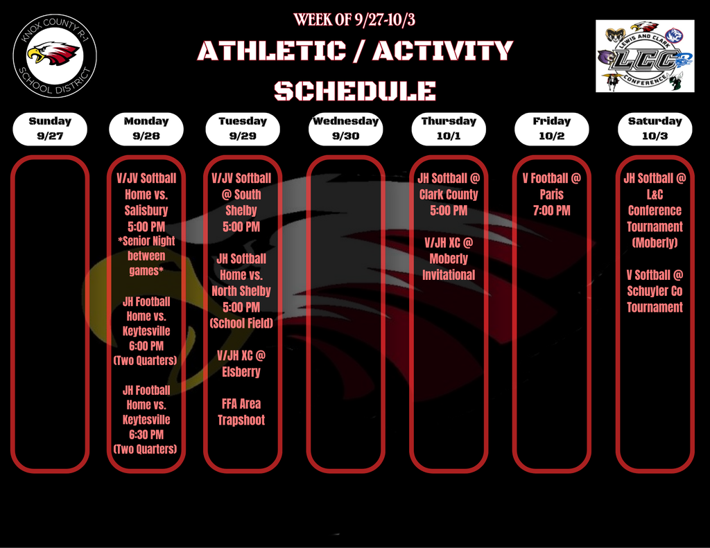 Week of 9/27-10/3 events