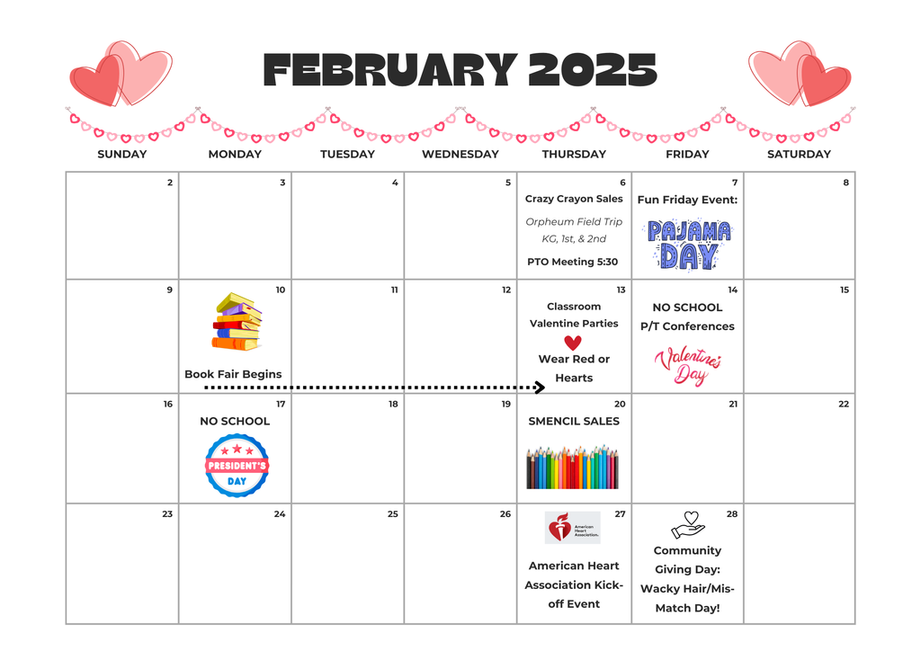 Feb calendar