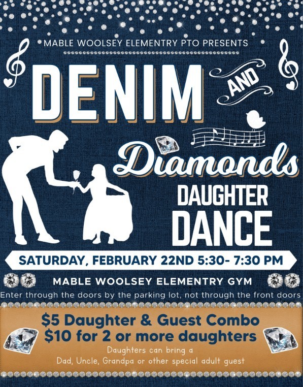 Daddy Daughter Dance 5:30-7:30 Feb. 22